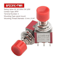 Pikkukuva 2 / 5: 15 kpl SPDT Hetkellinen Painonappikytkin - 3 Pin AC 2A 250V/ 5A 120V No/nc db