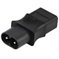 Miniatyrbillede 5 af 5: 2 STK 2-Pin IEC 320 C8 Han til IEC 320 C9 Hun AC Adapter 6A/250V Industriel Strømkonverter [DB] Black