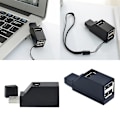 Miniatyrbillede 2 af 5: Usb 2.0 Hub Adapter Usb 2.0 Extender 3 Porte Usb Hub Høj Hastighed Dataoverførsel [DB]