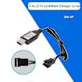 Miniatyrbillede 3 af 5: Li-ion Batterioplader til Elektriske RC Legetøjsbiler Båd - 7.4V 3.7V X2 - USB Kabel Inkluderet [DB]