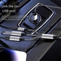 Pikkukuva 4 / 5: USB-jakokaapeli, datan ja virran jakosovitin, USB C OTG -kaapeli, puhelimen sovitin, puhelimelle, kannettavalle tietokoneelle, tabletille db BlackSilver