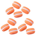 Miniatyrbild 1 av 5: Simulerings Macaron Tårta Artificiell Harts Mat Leksaker 10 Stk Falsk Matmodell [DB] Orange