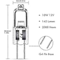 Miniatyrbilde 2 av 5: G4 halogenlamper [DB] 10W 10pcs