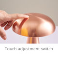 Miniatyrbillede 3 af 5: Mushroom LED Bar Bordlampe - Luksus Hotel Cafe Udendørs Bord - Sengebord USB Opladning Nattelys DB Rose gold