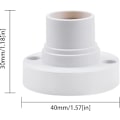 Miniatyrbild 3 av 5: 5-pack E14 Lamphållare, e14 Edison Skruvlampahållare, Plast Taklampauttag Crday Present {Db}