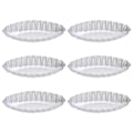 Miniatyrbillede 1 af 3: 6 stk. Chokolade Panettone Lille Kageform Sæt Non Stick Bageforme Cookie Tærteforme Æggetærte Bådform Db Silver 10X4.5X1.5CM