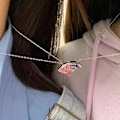Miniatyrbild 2 av 5: 6-delade magnetiska halsband med djurberlocker för bästisar, magnetiskt attraherande pizzahänge [db]