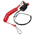 Miniatyrbillede 5 af 5: Nødstopkontakt til bådmotor til Yamaha / Tohatsu Udenbordsmotor Stop Kill Switch Afbrydere med Sikkerhedslænke db Black  red