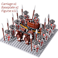 Miniatyrbillede 1 af 5: Medieval Knights mini Actionfigurer Byggeklodser Romersk Kæmpevogn Vogn Soldat Krigshest Klodser Legetøj til Børn Gave Db Set 38