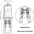 Pikkukuva 4 / 5: 10 kpl G9 28w/40w himmennettävät 370 lumenin C-luokan halogeenivalaisimet db