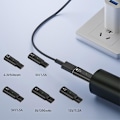 Miniatyrbild 5 av 5: Laddare Adapter för Philips Rakapparat och Hårtrimmer Typ-C till 4.3V - Aluminiumlegering - Grå [DB] Black Style A