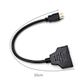 Miniatyrbillede 4 af 5: DB Hdmi Splitter Adapter Kabel Hdmi Splitter 1 Ind 2 Ud $hdmi Han Til Dobbelt Hdmi Hun 1 Til 2