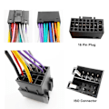 Miniatyrbillede 2 af 5: 16-pin til ISO kabeladapter ledningsnet universelt tilbehør ledning til 2 din radio bil android hovedenhed [DB] cable