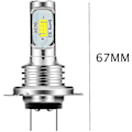 Miniatyrbild 2 av 5: 2 st H7 LED-strålkastare 80W 10000lm Helljus eller Halvljus Glödlampor 6000K Vit IP68 Vattentät {Db}