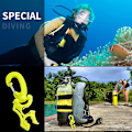 Miniatyrbilde 5 av 5: 2 Pakker Scuba Slangeklips Scuba Dykking Slangeholder Klips, Dobbel BCD Slangeholder med Snapspenne [DB] As shown