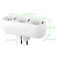 Miniatyrbilde 5 av 5: 2 stk 3-veis stikkontaktadapter, 3-veis multikontakt multikontaktfordeler stikkontakter 16A/250V db