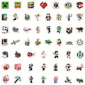 Miniatyrbillede 3 af 5: 50 stk Minecraft Tema Stickers Vandtætte Dekaler Dekoration Til Bagage Skateboard Laptop [DB]