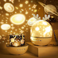 Miniatyrbilde 1 av 5: Babyprojektor nattlys, LED nattlys for barn med musikk og lysende lampe, 360 graders rotasjon, 8 sanger, 6 projeksjonsfilmer, stjerneprojektorlampe DB