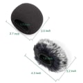 Miniatyrbillede 1 af 5: 2 stk. Mikrofon Vindskærm, Pels Vindskærm Muff Vinddæksel + Skum Mikrofon Vindskærm Dæksel Til Zoom H1 H1n Mikrofon {DB BlackWhite