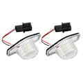 Miniatyrbillede 1 af 3: 2 stk. 18 LED Venstre & Højre Bil Nummerpladelygte til Honda Fit / Jazz 2002-2014 [db]