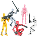 Miniatyrbillede 1 af 5: T13 Actionfigur, T13 Actionfigur, Actionfigurer med flere led, 3D-print af bevægelige figurer Db Yellow