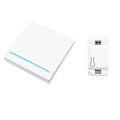 Miniatyrbillede 1 af 5: Trådløs vægkontakt lys Rf fjernbetjening 1/2/3 bande 110v 220v modtager-p {DB} White Option 1