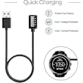 Miniatyrbilde 1 av 4: Magnetisk USB-laderkabel 100cm Kompatibel med Suunto 9 D5 Spartan Ultra HR Sport Wrist HR Eon Core [DB]