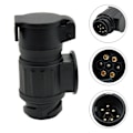 Miniatyrbillede 2 af 5: Trailer Adapter Stik 13-polet til 7-polet Trækkende Trailer Adapter Stik Trailer Adapter til Trailer R {Db} Black