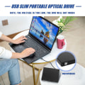 Miniatyrbillede 5 af 5: Universal bil USB 2.0 bærbar ekstern ultrahastighed Cd-rom Dvd-afspiller drev bil disk support til bærbar pc desktop