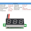Miniatyrbillede 4 af 5: 5 stk. Digital DC Voltmeter 0,28 tommer To-tråds 2,5V-30V Mini Digital DC Voltmeter Spændingstester Måler, LED Digital Spændingsmåler (Rød)