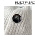 Miniatyrbilde 2 av 3: Halsvarmer i strikk for kvinner, høst og vinter, med falsk krage, tykk elastisk nakkebeskyttelse, trendy DB Beige (with Wool)