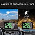 Miniatyrbilde 3 av 4: Den nyeste GPS HUD digitale speedometeren Plug and Play for alle biler med stor skrift Kmh Mph Biltilbehør [DB]