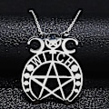 Miniatyrbillede 1 af 4: Syv Ærkeengle Amulet Rustfrit Stål Halskæder Mænd Segl af Salomon Talisman Halskæde Beskyttelse Smykker Krave Hombre_lldxm Db L 50cm O SR