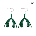 Miniatyrbillede 1 af 5: Nye Mode Klitoris Øreringe Til Kvinder Minimalistiske Dråbeøreringe Smykker db Dark green 1 Pair