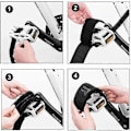 Miniatyrbillede 3 af 3: Cykelstropper Pedal (4 stk), 2 par cykelpedalstropper Pedal Toe Clips Stropper Tape Anti-slip Pedaler Doubl db