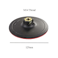 Miniatyrbillede 3 af 4: 10-delt Rundt Slibningssæt med Polstret og Boret Adapter til Blandet Grussliber 125Mm Slibeskive Db black  brown