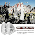 Miniatyrbild 5 av 5: Ersättningskit för hälfäste till gipsstyltor, Ersättningskit för hälfäste till styltor, justerbar metalldel kompatibel med målning [DB] Silver