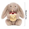 Miniatyrbillede 4 af 5: Fødselsdagskage Kanin Plysdyr, Bashful Beige Kanin Blødt Udstoppede Dyr Legetøj Fødselsdagsgave til Børn & Voksne [DB] Bunny