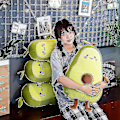 Miniatyrbilde 5 av 5: Plush Avocado Leke-Dukke Sovepute Dukke Høytidsgave Plush Leke Pute db A 65CM