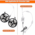 Miniatyrbillede 3 af 5: LED Strip Connector Kit, 2 stk. 4-pins LED Strip Splitter 1 til 2 Splitter Kabel 4-pins Connector til RGB LED Strip 5050  Cisea DIY Tilbehør {Db}