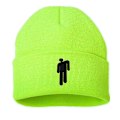 Miniatyrbillede 4 af 4: Fashion Unisex Efterår Vinter Billie Eilish Broderet Strikket Hue Hip Hop Beanie Cap [Db] White