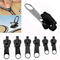 Miniatyrbild 1 av 5: 6-pack fasta dragkedjekläppar - dragkedjeglidare reparation, omedelbar dragkedjesats - avtagbar räddningsersättning [DB] black