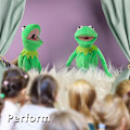 Miniatyrbild 3 av 5: Kermit the Frog Handdocka, Grodplysch, Mupparna Show, Mjuk Groddocka Lämplig För Rollspel -grön, 24 Tum [DB] 29 Inchesset