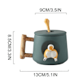 Miniatyrbillede 2 af 4: Personlig Sød Kopsæt Med Låg Ske Hjemme Kaffe Vandkop Shiba Hund Kop Kaffe Kop Rejsekop [DB] AG