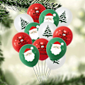 Miniatyrbillede 5 af 5: 1 Sæt Konfettiballoner Merry Christmas Print Let at Hænges Emulsion Julemand Garland Balloner [DB] 1