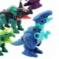 Pikkukuva 5 / 5: 4 kpl Pura dinosauruslelut Sähköinen ruuvaus dinosaurusyhdistelmä Diy Kokoonpano Rakennus Poikale juguetes db Type 2