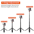 Miniatyrbillede 2 af 5: VRIG TP-08 Udvidet Tripod Stativ Kompatibel med GoPro Hero 11/10/9 Justerbar Actionkamera Holder med Lanyard Interface {DB}