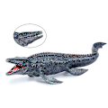 Miniatyrbillede 1 af 5: Stor Mosasaurus Legetøj, Realistisk Dybhavs Monster Plastdyr Model Db Gray 38*11*6.8cm