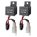 Miniatyrbild 1 av 3: 2st 12V 2-pin LED Blinkrelä LF1-S-PIN för Bilar och Motorcyklar, 0.1W-150W Blinkrelä, Blinkrelä [DB]