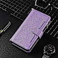Miniatyrbillede 3 af 5: Etui til Motorola Edge 20 Fusion Cover Lynlås Magnetisk Pung Kortholder PU Læder Flip Etui [DB] Purple A